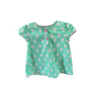 Just For You Carters Girls Infant Baby 12 months Short Cap Sleeve Dress Green Pi